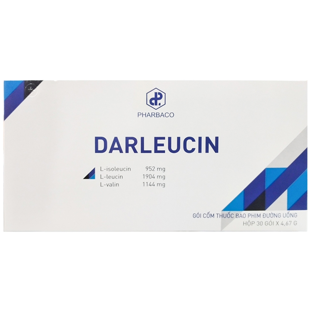 Hình ảnh Thuốc Darleucin Pharbaco cải thiện tình trạng albumin huyết giảm ở bệnh nhân xơ gan (30 gói x 4.67g)