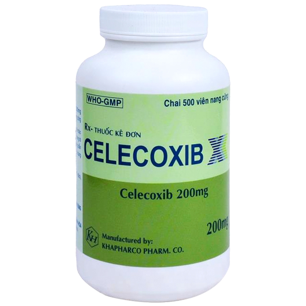 Hình ảnh Thuốc Celecoxib 200mg Khapharco điều trị triệu chứng thoái hóa khớp và viêm khớp dạng thấp (500 viên)