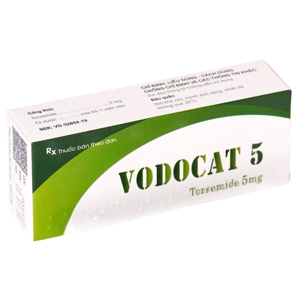 Hình ảnh Thuốc Vodocat 5 Usarichpharm điều trị bệnh cao huyết áp, suy tim sung huyết (3 vỉ x 10 viên)