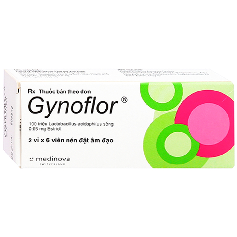 Hình ảnh Viên đặt âm đạo Gynoflor Medinova điều trị dự phòng các nhiễm khuẩn âm đạo tái phát (2 vỉ x 6 viên)