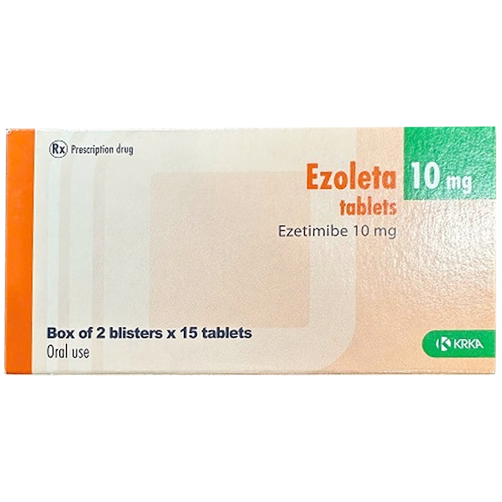 Hình ảnh Thuốc Ezoleta 10mg Krka điều trị tăng cholesterol máu (2 vỉ x 15 viên)