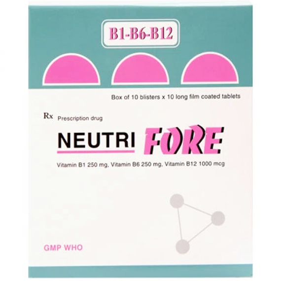 Hình ảnh Thuốc Neutri Fore Bidiphar bổ sung một số loại vitamin nhóm B (10 vỉ x 10 viên)