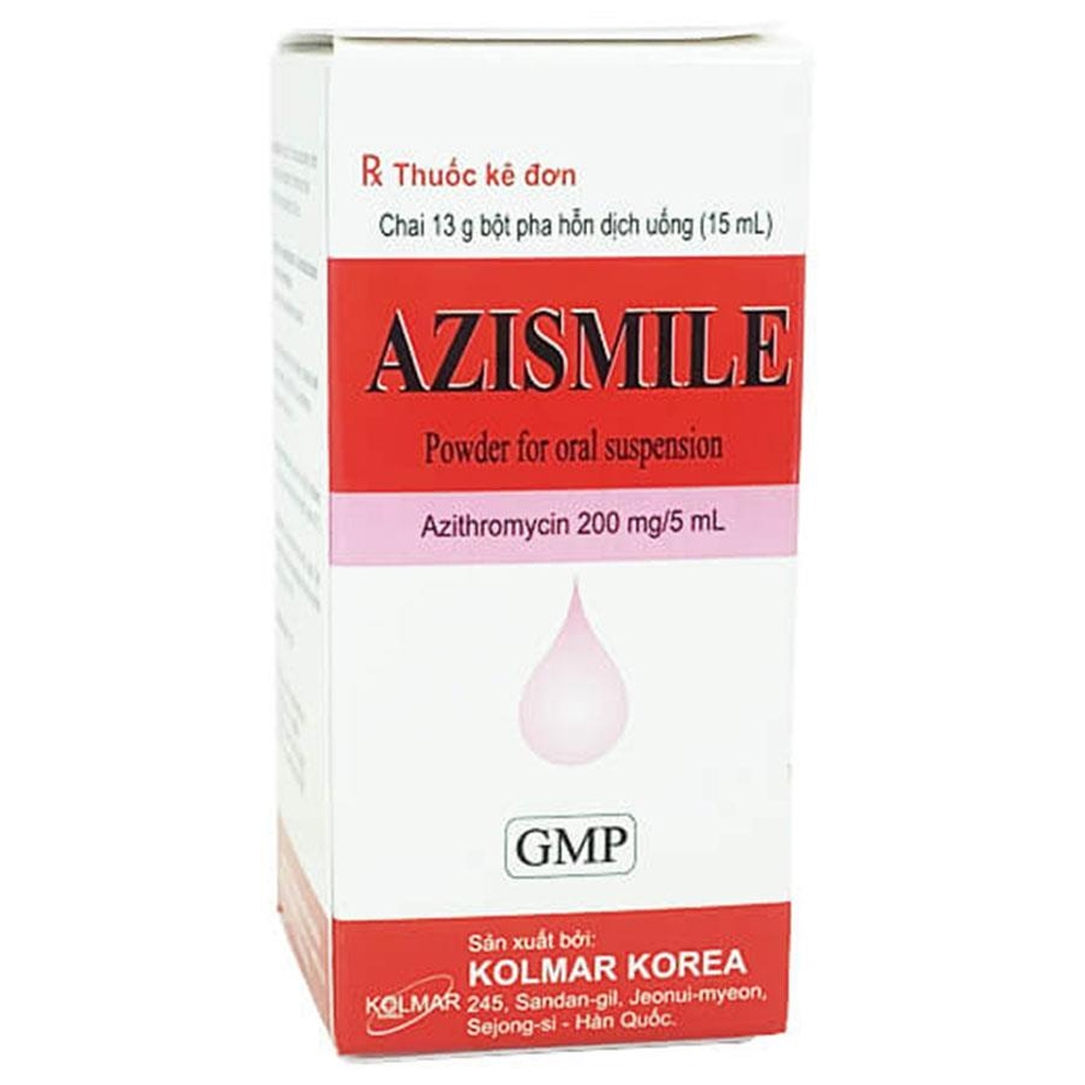 Hình ảnh Bột pha hỗn dịch uống Azismile 200mg/5ml Genuone điều trị viêm xoang, viêm tai (15ml)