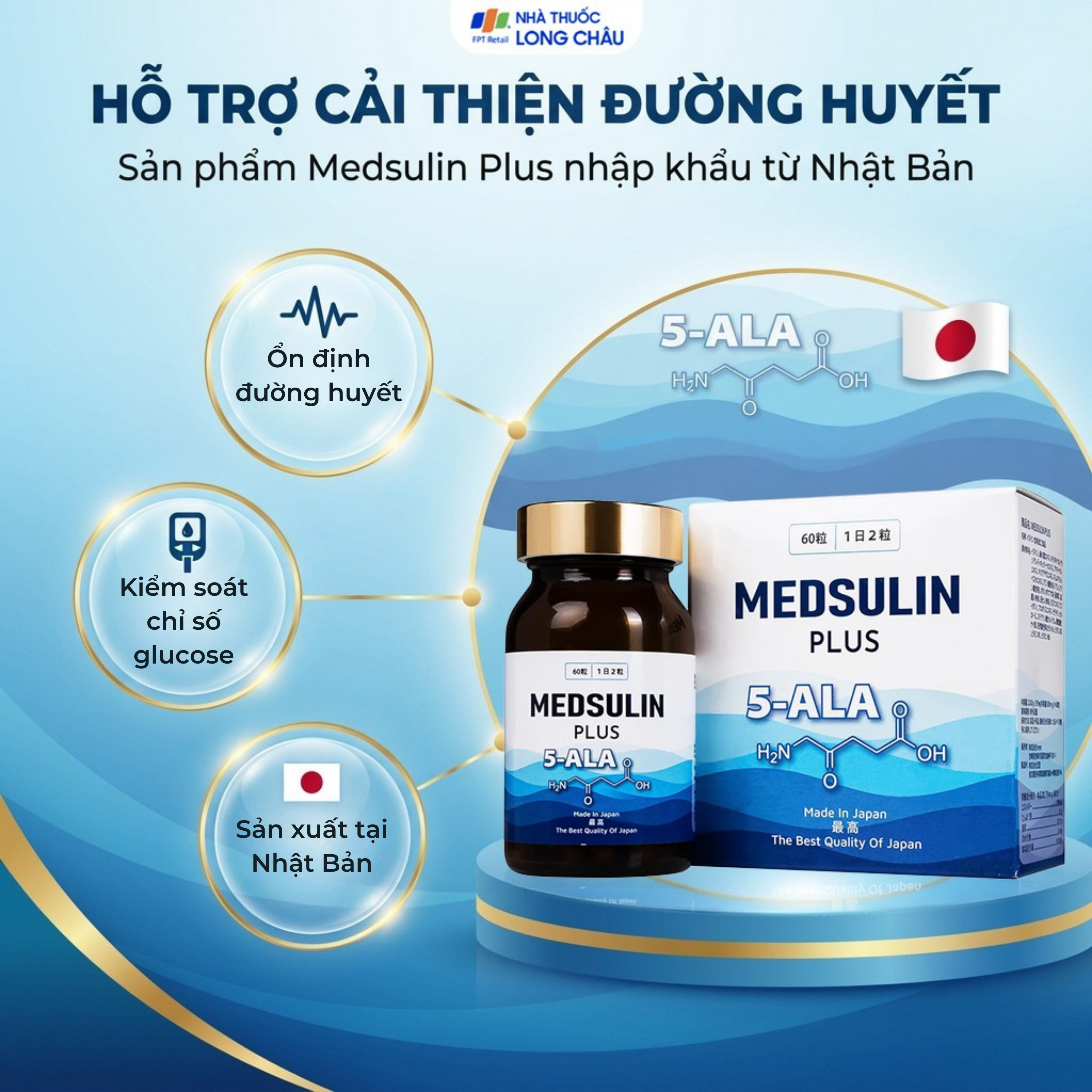 Hình ảnh Viên uống hỗ trợ cải thiện chỉ số đường huyết Medsulin Plus (60 viên)
