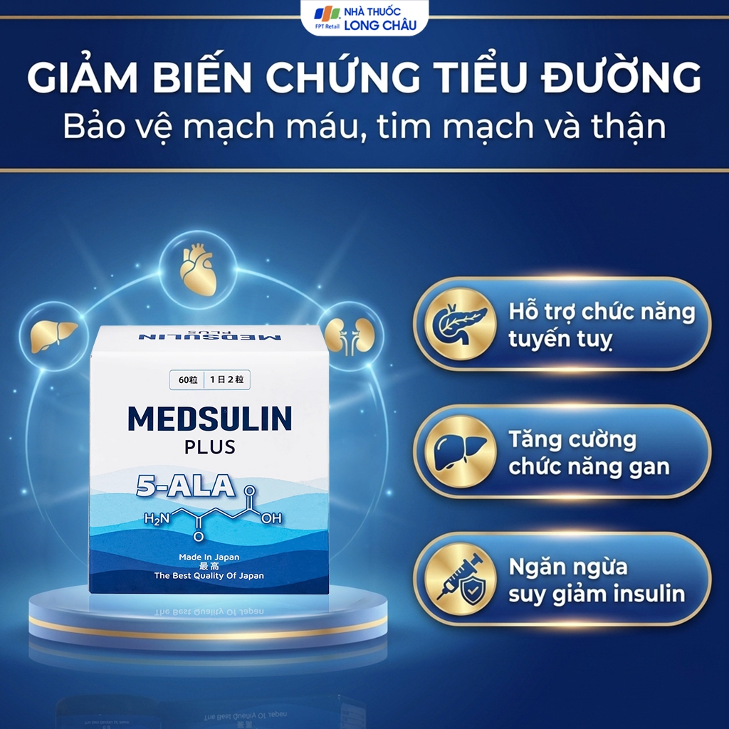 Hình ảnh Viên uống hỗ trợ cải thiện chỉ số đường huyết Medsulin Plus (60 viên)
