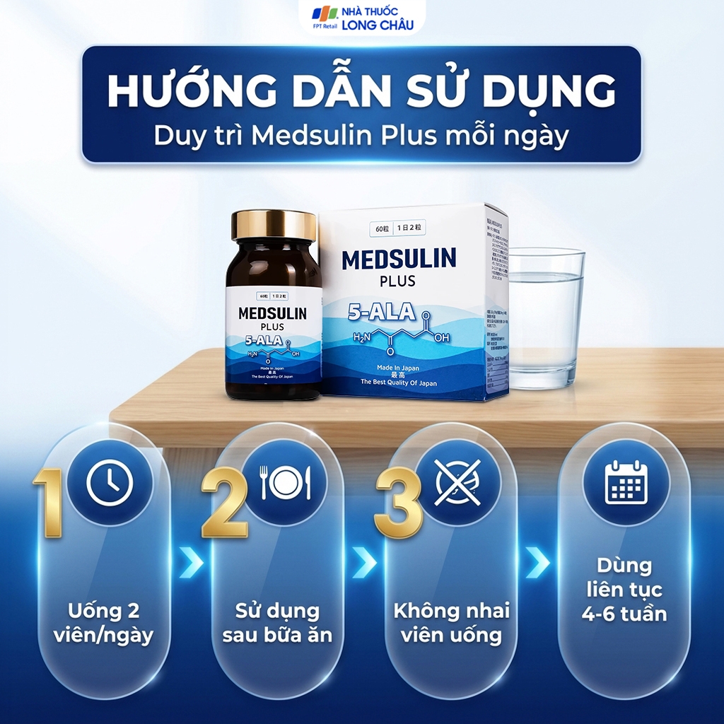 Hình ảnh Viên uống hỗ trợ cải thiện chỉ số đường huyết Medsulin Plus (60 viên)