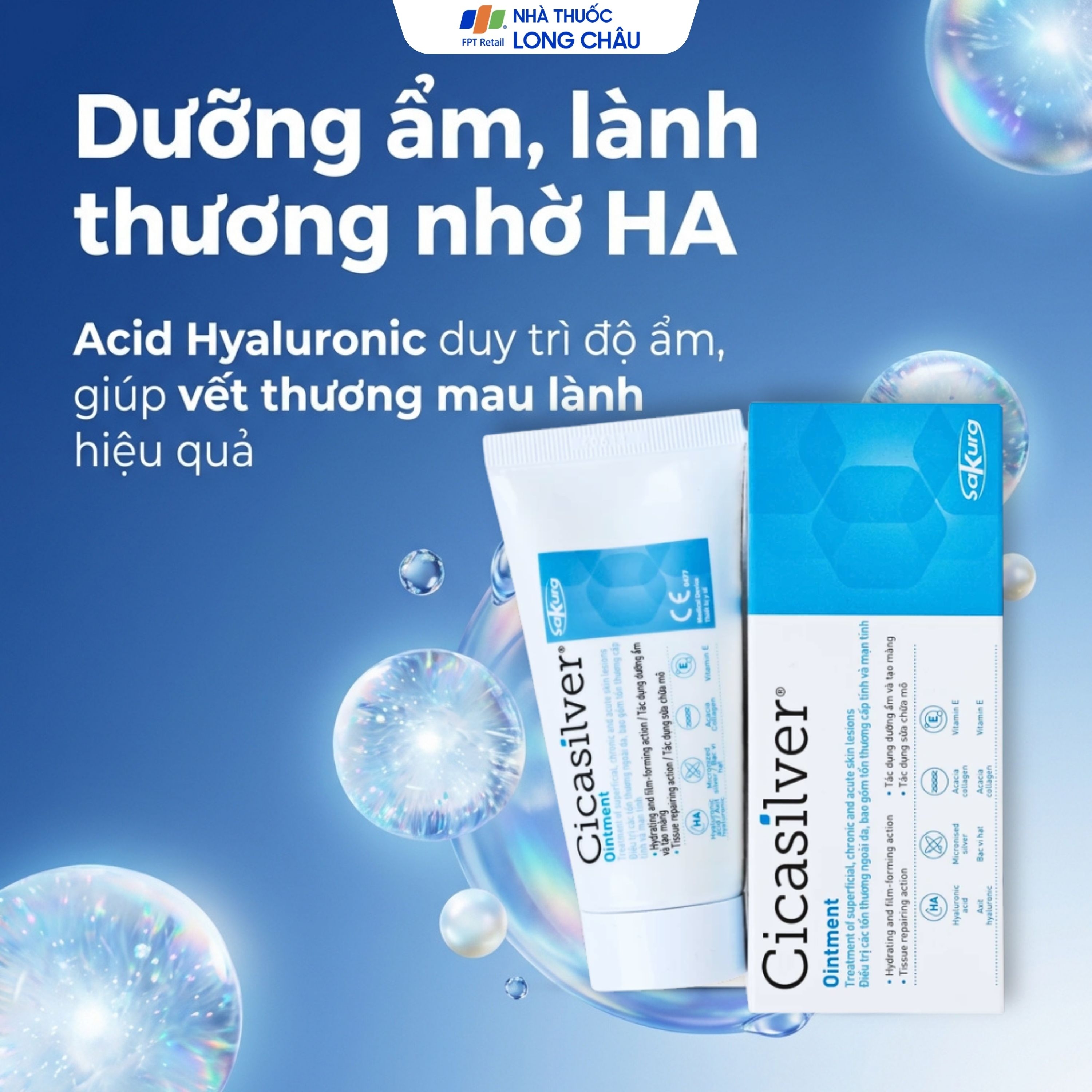 Hình ảnh Kem bôi vết thương Cicasilver Ointment 50ml hỗ trợ điều trị các vết thương hở cấp và mãn tính