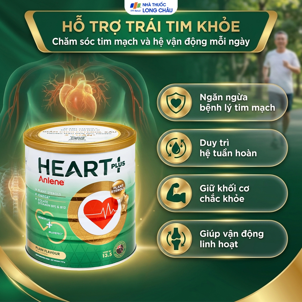 Hình ảnh Sữa bổ sung hệ dưỡng chất dành cho sức khỏe tim mạch Anlene Heart Plus (750g)