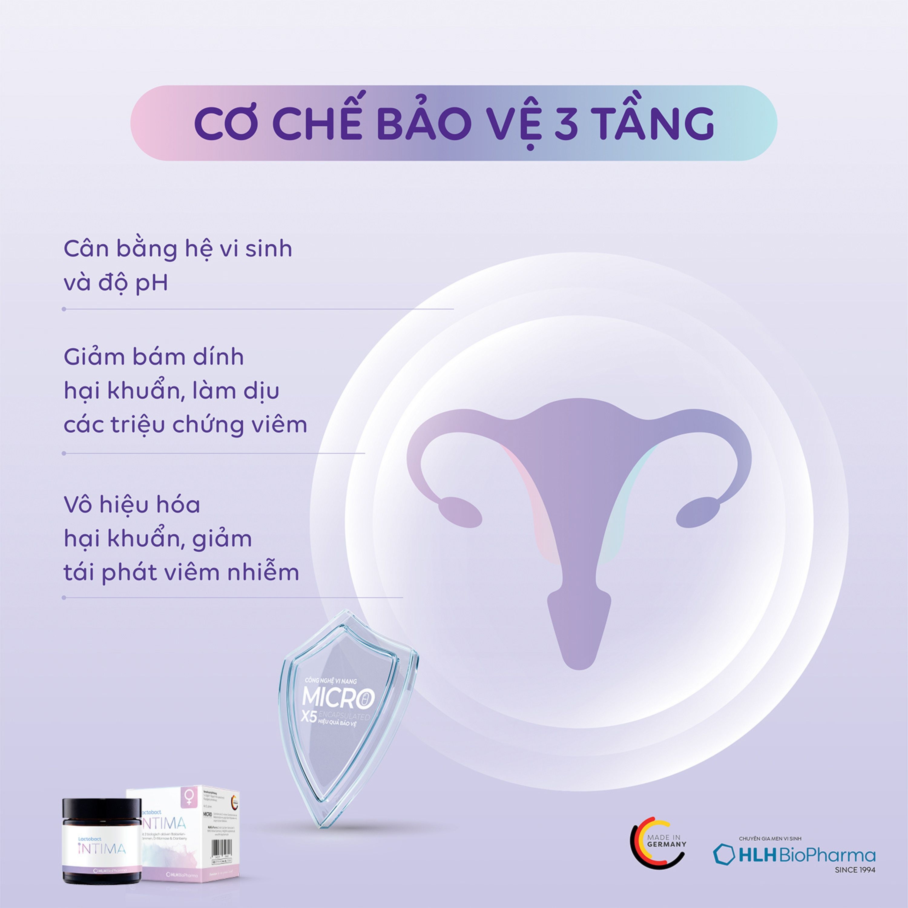 Hình ảnh Viên uống bổ sung lợi khuẩn, D-mannose, việt quất cho phụ nữ Lactobact Intima (30 viên)