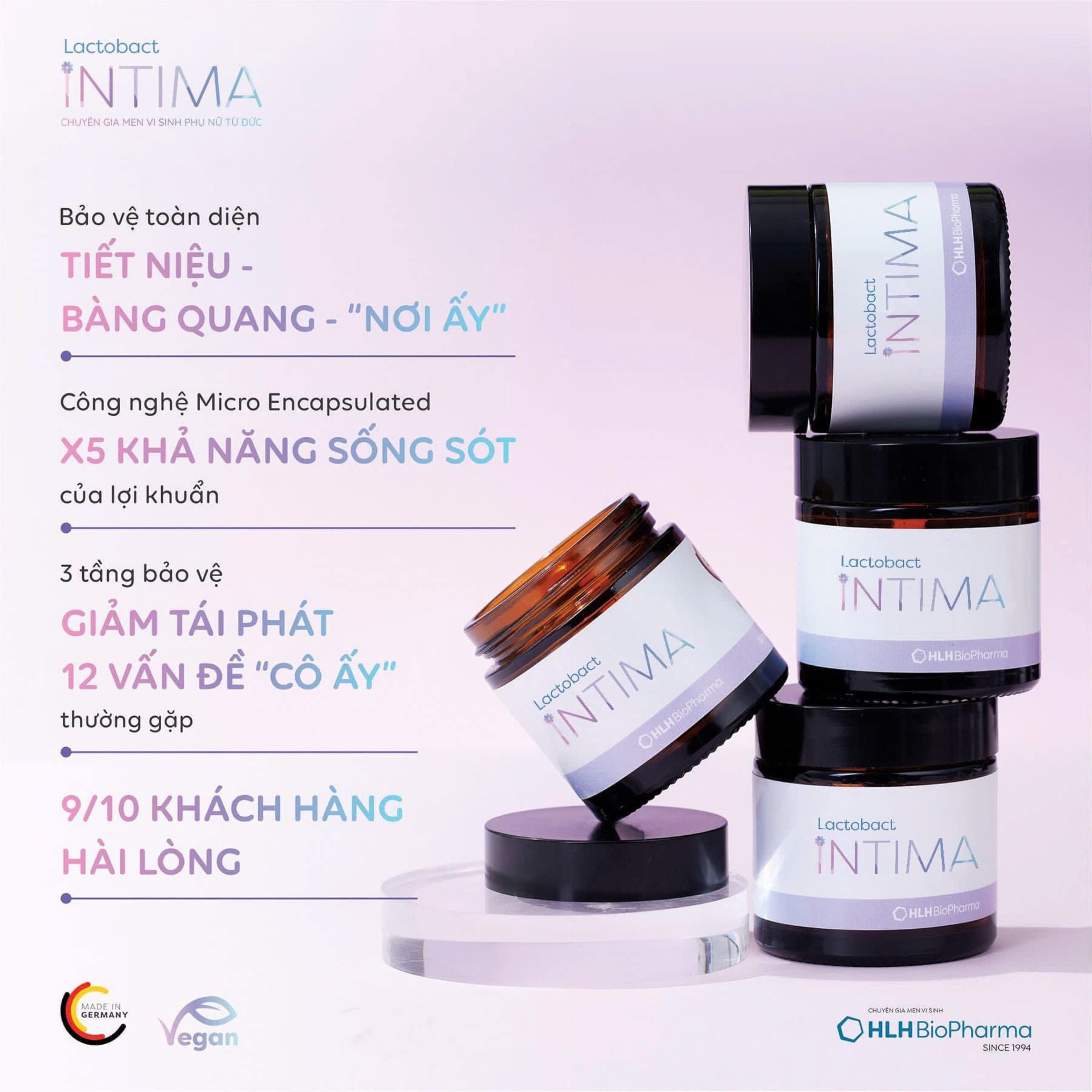 Hình ảnh Viên uống bổ sung lợi khuẩn, D-mannose, việt quất cho phụ nữ Lactobact Intima (30 viên)
