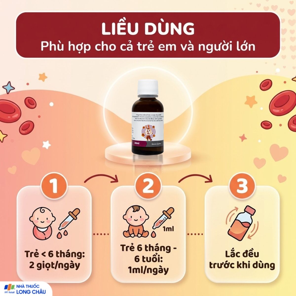 Hình ảnh Siro hỗ trợ tạo máu Smartbibi Fesom (30ml)
