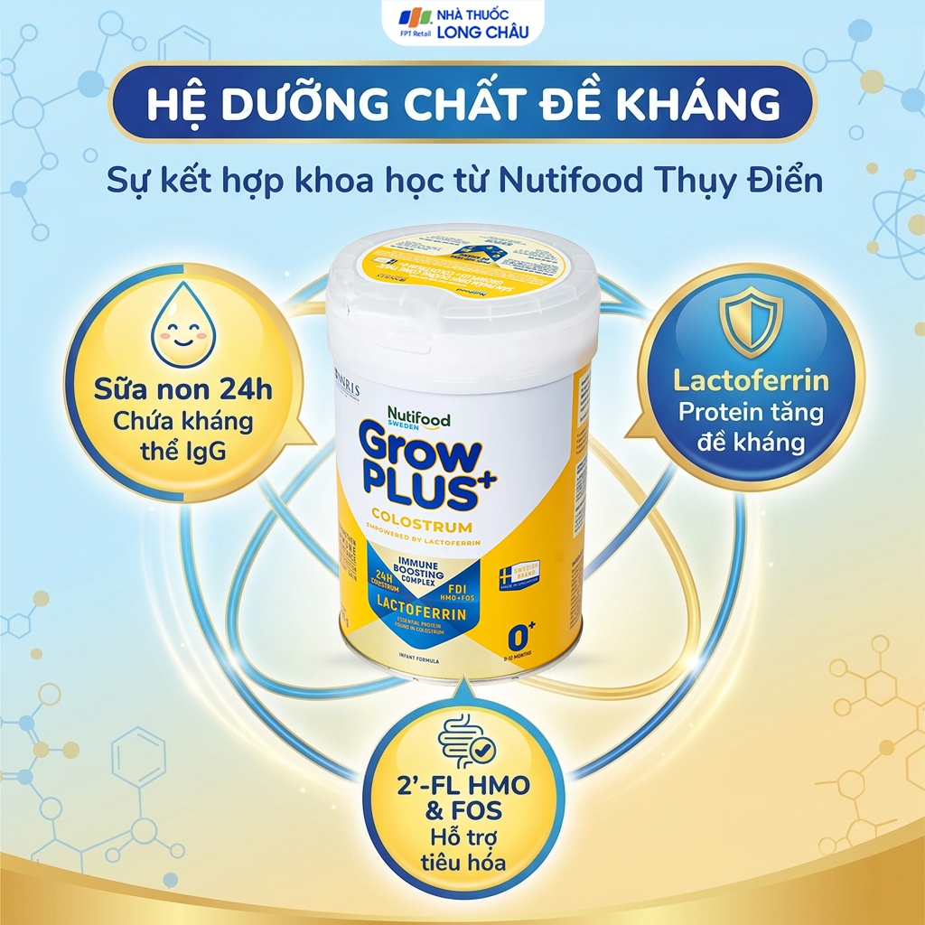 Hình ảnh Sữa giúp tăng đề kháng cho trẻ 0-12 tháng tuổi Nutifood Growplus+ Colostrum 0+ (400g)