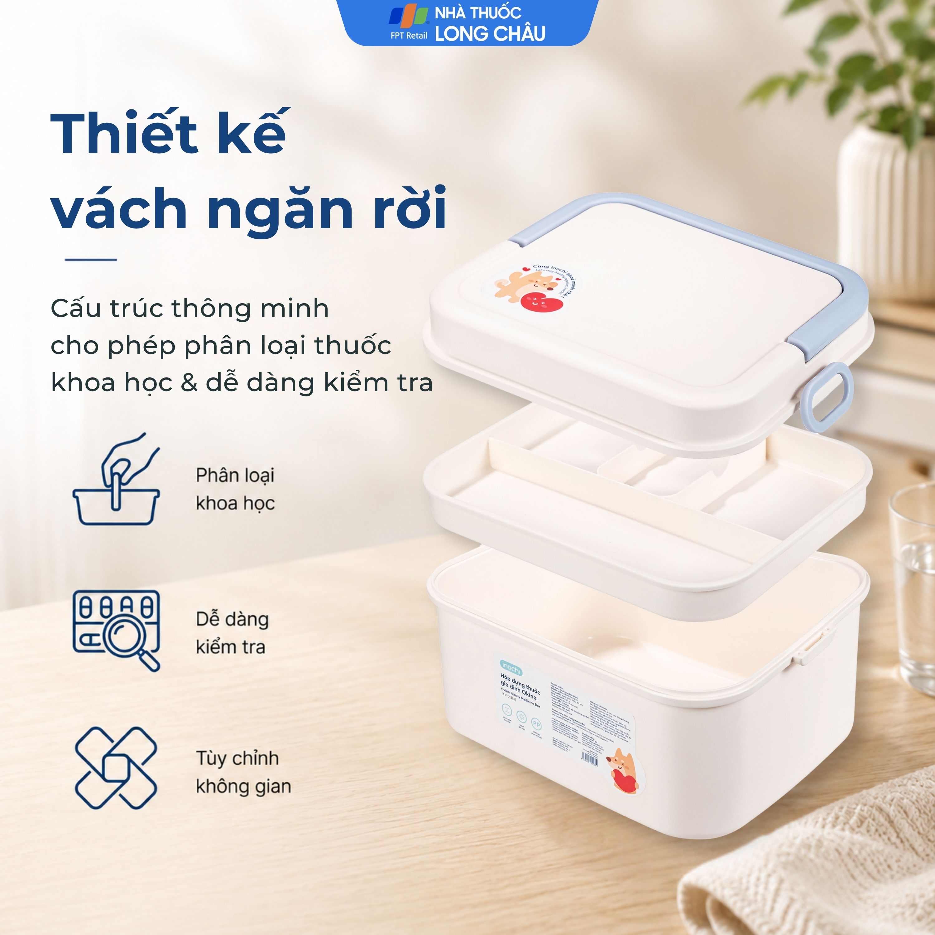 Hình ảnh Hộp đựng thuốc gia đình Inochi Okina