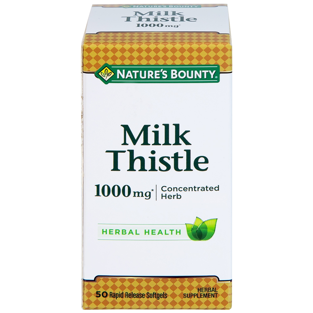 Hình ảnh Viên uống Milk Thistle Nature's Bounty hỗ trợ tăng cường chức năng gan, bảo vệ gan (50 viên)
