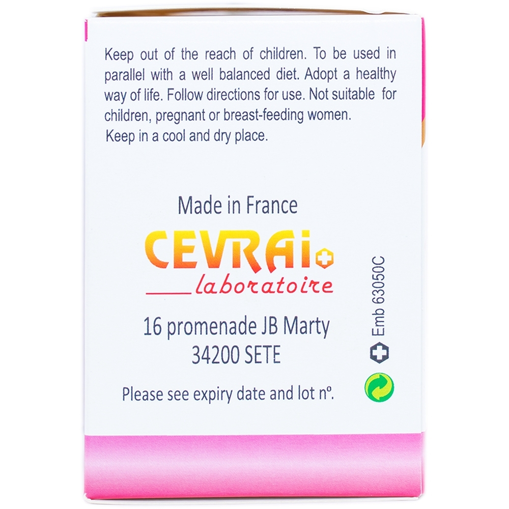 Hình ảnh Viên uống Onagre Cevrai hỗ trợ làm giảm triệu chứng tiền kinh nguyệt, tiền mãn kinh và mãn kinh (60 viên)