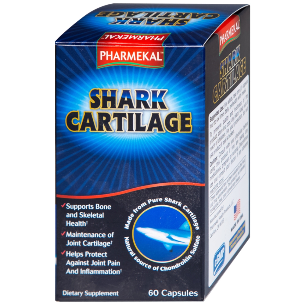 Hình ảnh Viên uống Shark Cartilage Pharmekal giúp phục hồi và tái tạo mô sụn khớp (60 viên)