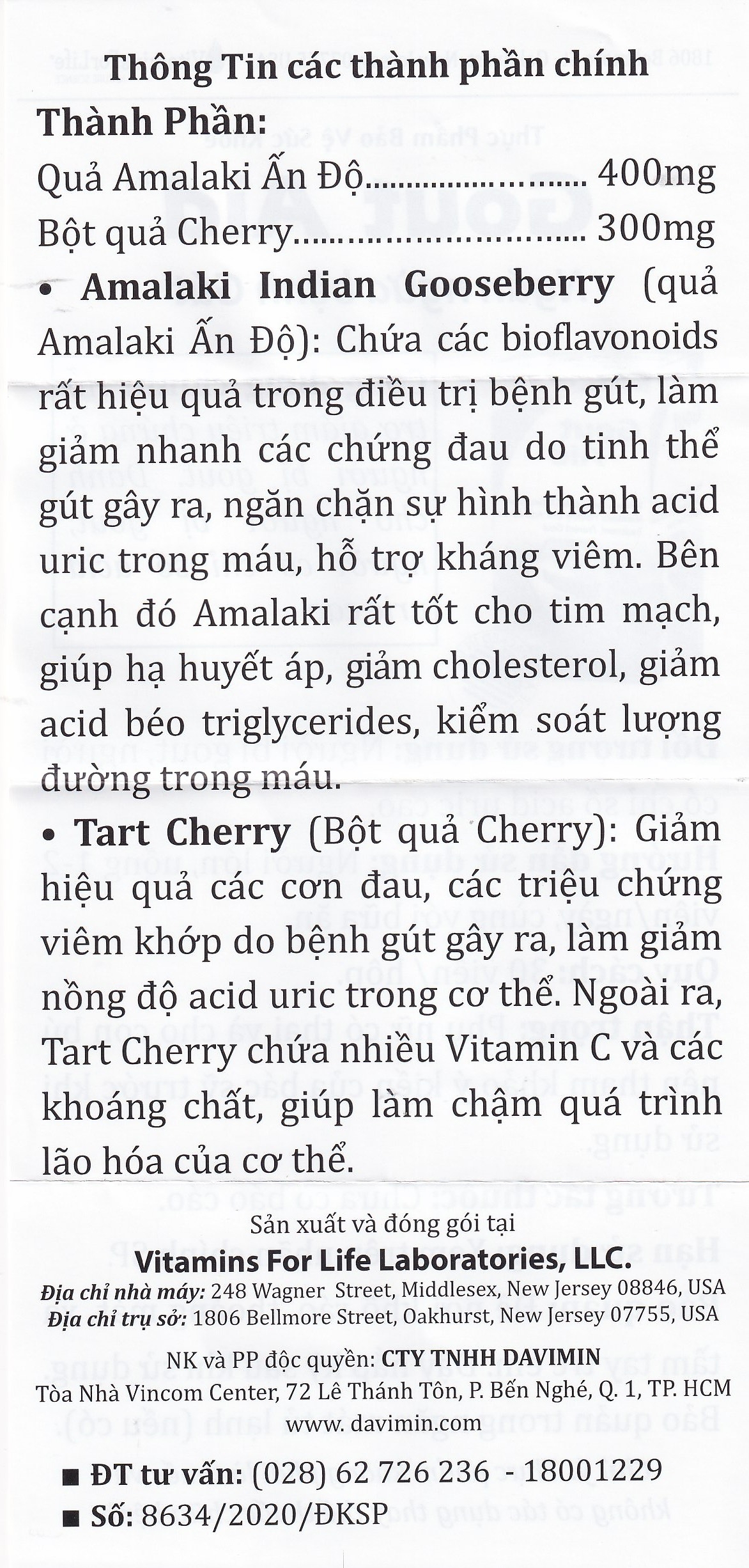 Hình ảnh Viên uống Gout Aid Vitamins For Life hỗ trợ giảm triệu chứng ở người bị gout (30 viên)