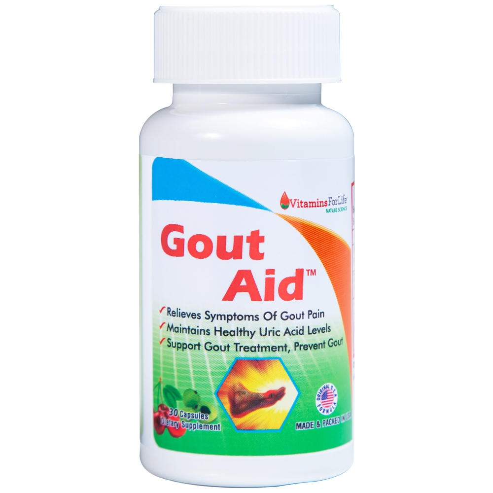 Hình ảnh Viên uống Gout Aid Vitamins For Life hỗ trợ giảm triệu chứng ở người bị gout (30 viên)