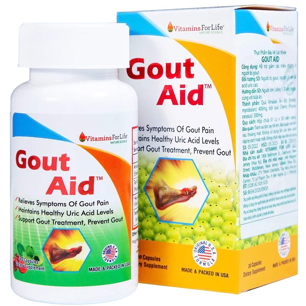Hình ảnh Viên uống Gout Aid Vitamins For Life hỗ trợ giảm triệu chứng ở người bị gout (30 viên)
