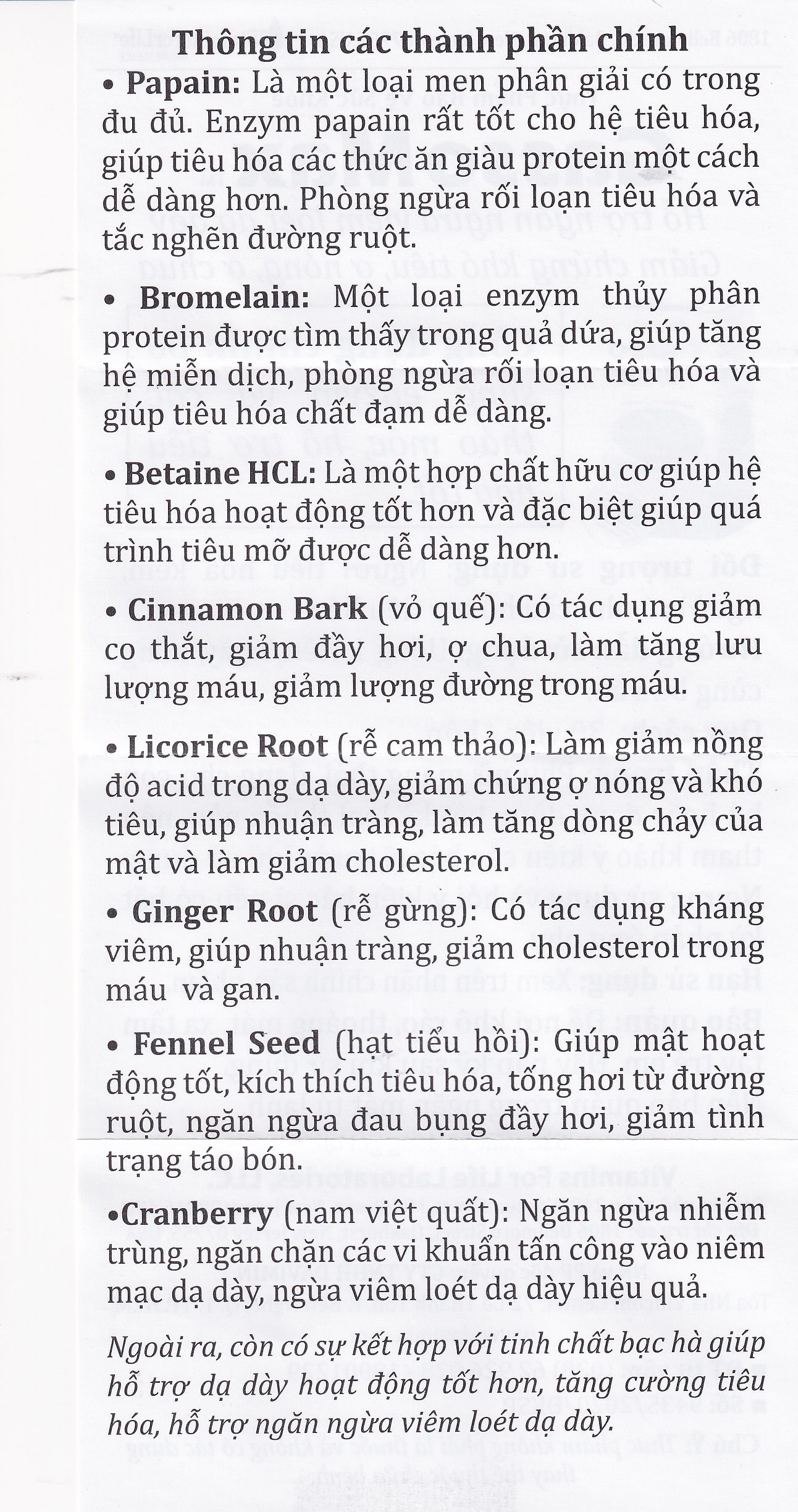 Hình ảnh Viên uống Gasso Max Vitamins For Life bổ sung enzyme và các thảo mộc, hỗ trợ tiêu hóa tốt (30 viên)