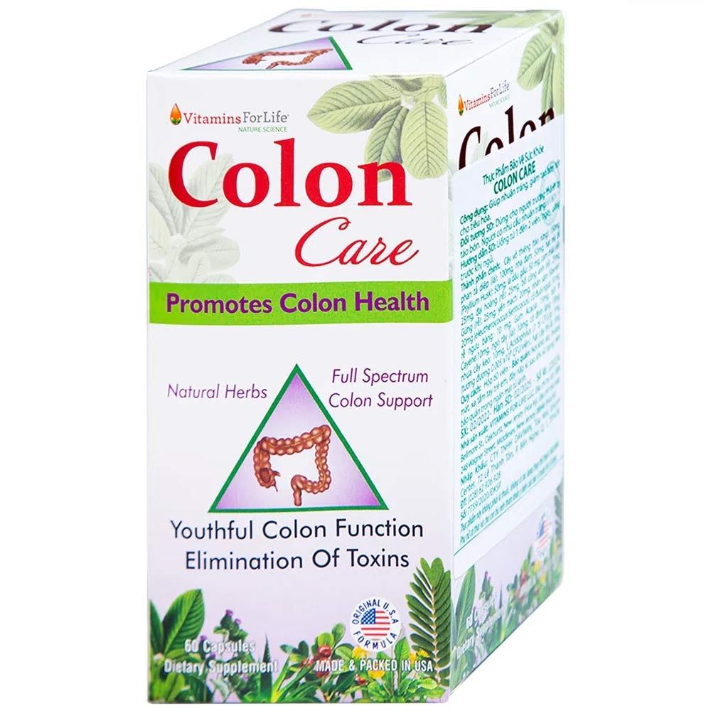 Hình ảnh Viên uống Colon Care Vitamins For Life giúp nhuận tràng, giảm táo bón (60 viên)