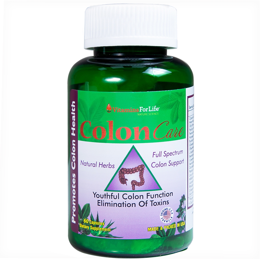 Hình ảnh Viên uống Colon Care Vitamins For Life giúp nhuận tràng, giảm táo bón (60 viên)