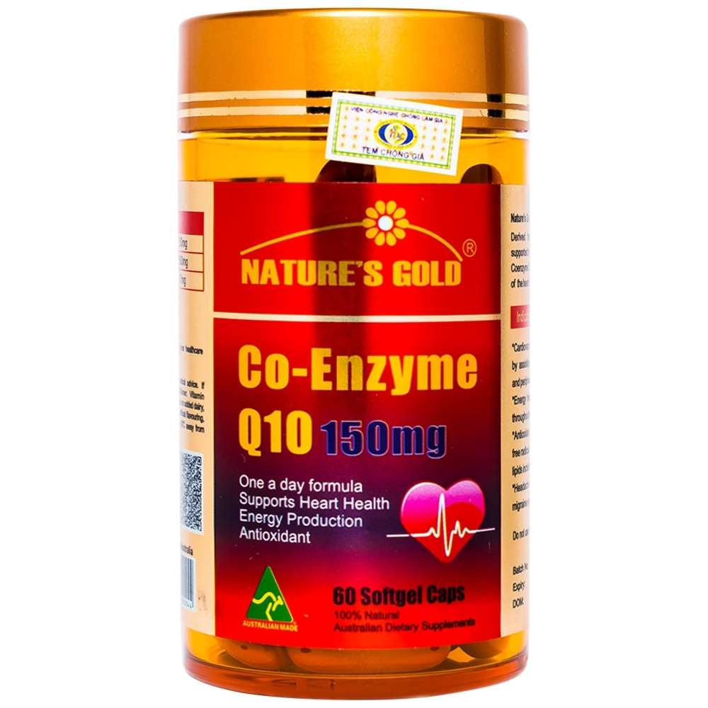 Hình ảnh Viên uống Co-Enzyme Q10 150mg Nature's Gold tăng cường năng lượng cho tim (60 viên)