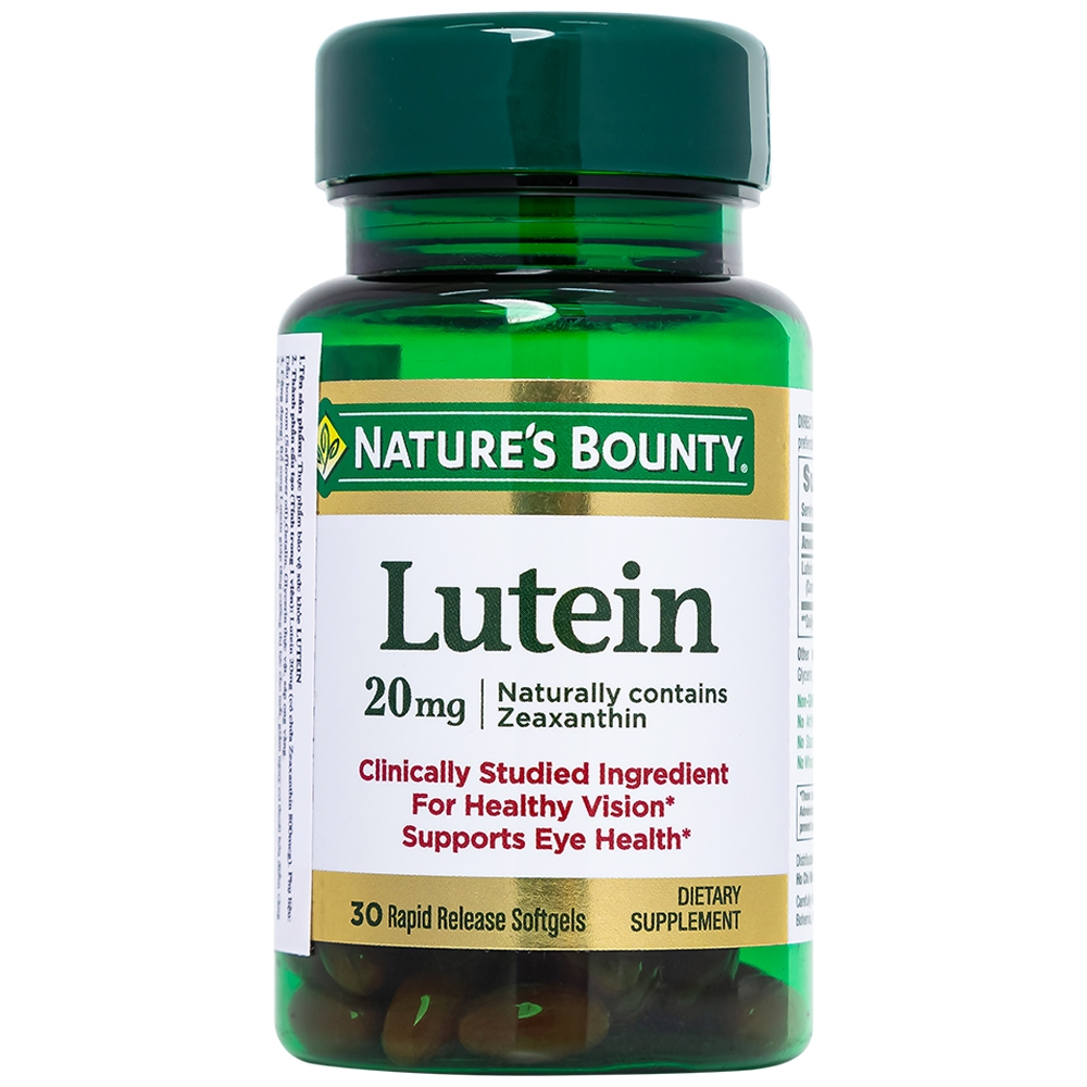 Hình ảnh Viên uống Lutein Nature's Bounty giúp tăng cường thị lực cho mắt (30 viên)