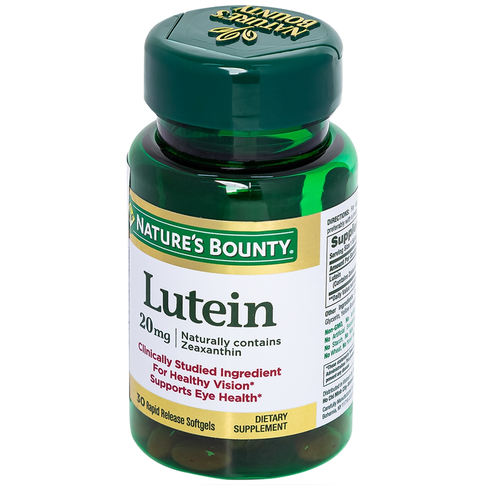 Hình ảnh Viên uống Lutein Nature's Bounty giúp tăng cường thị lực cho mắt (30 viên)