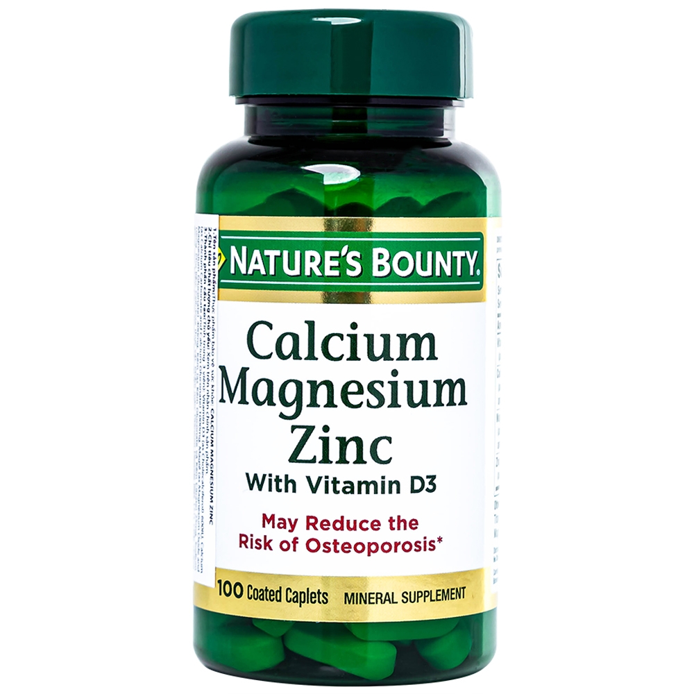 Hình ảnh Viên uống Calcium Magnesium Zinc Nature's Bounty hỗ trợ duy trì sức khoẻ hệ xương (100 viên)