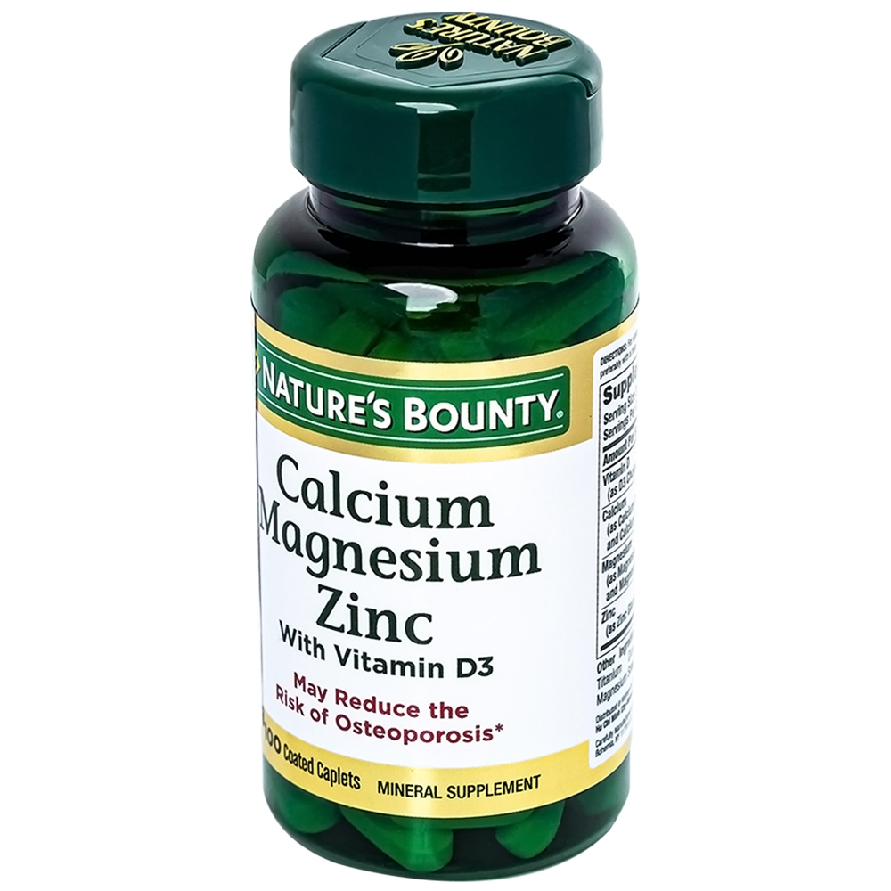 Hình ảnh Viên uống Calcium Magnesium Zinc Nature's Bounty hỗ trợ duy trì sức khoẻ hệ xương (100 viên)