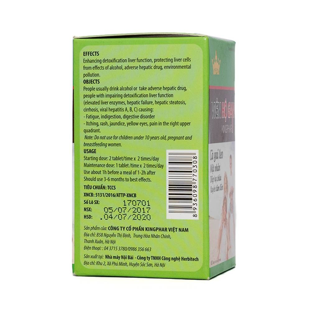 Hình ảnh Viên hộ gan Kingphar giúp tăng cường chức năng giải độc gan (60 viên)