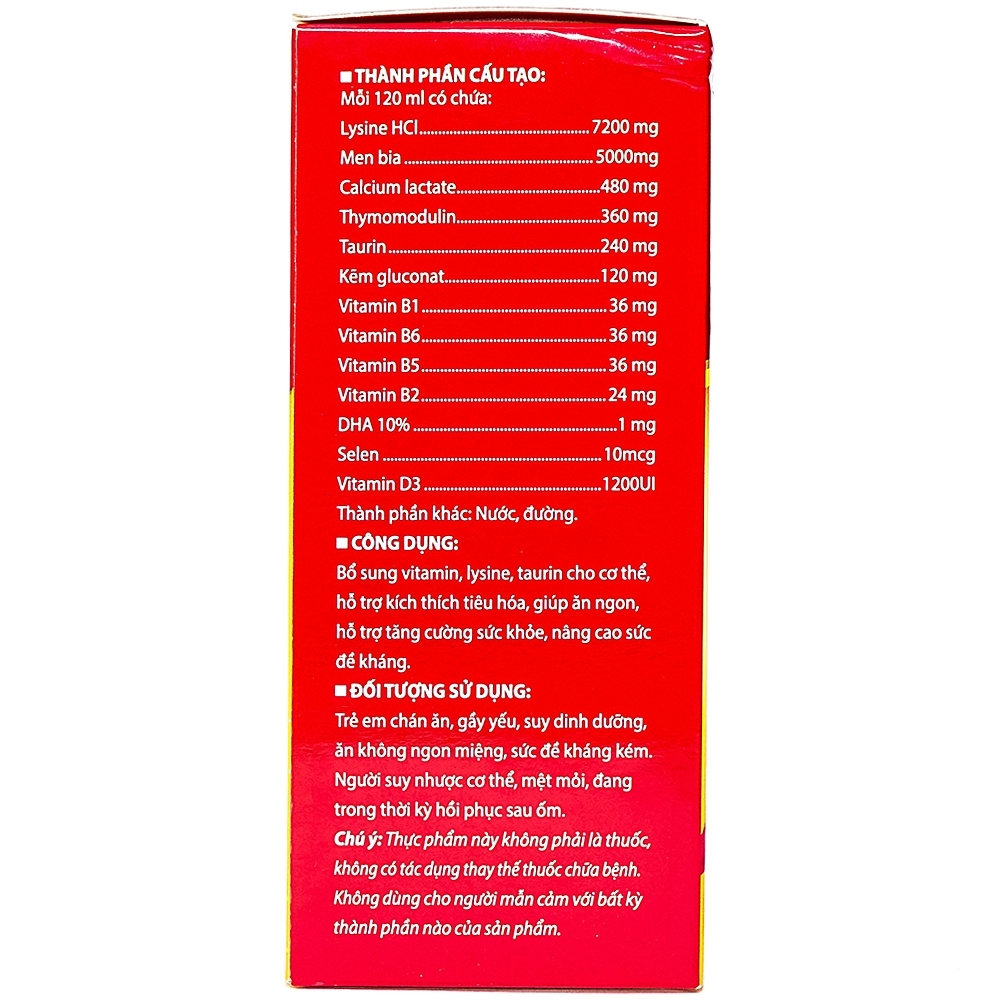 Hình ảnh Siro Healthy New Kids bổ sung vitamin, lysine, taurin, hỗ trợ kích thích tiêu hóa (120ml)