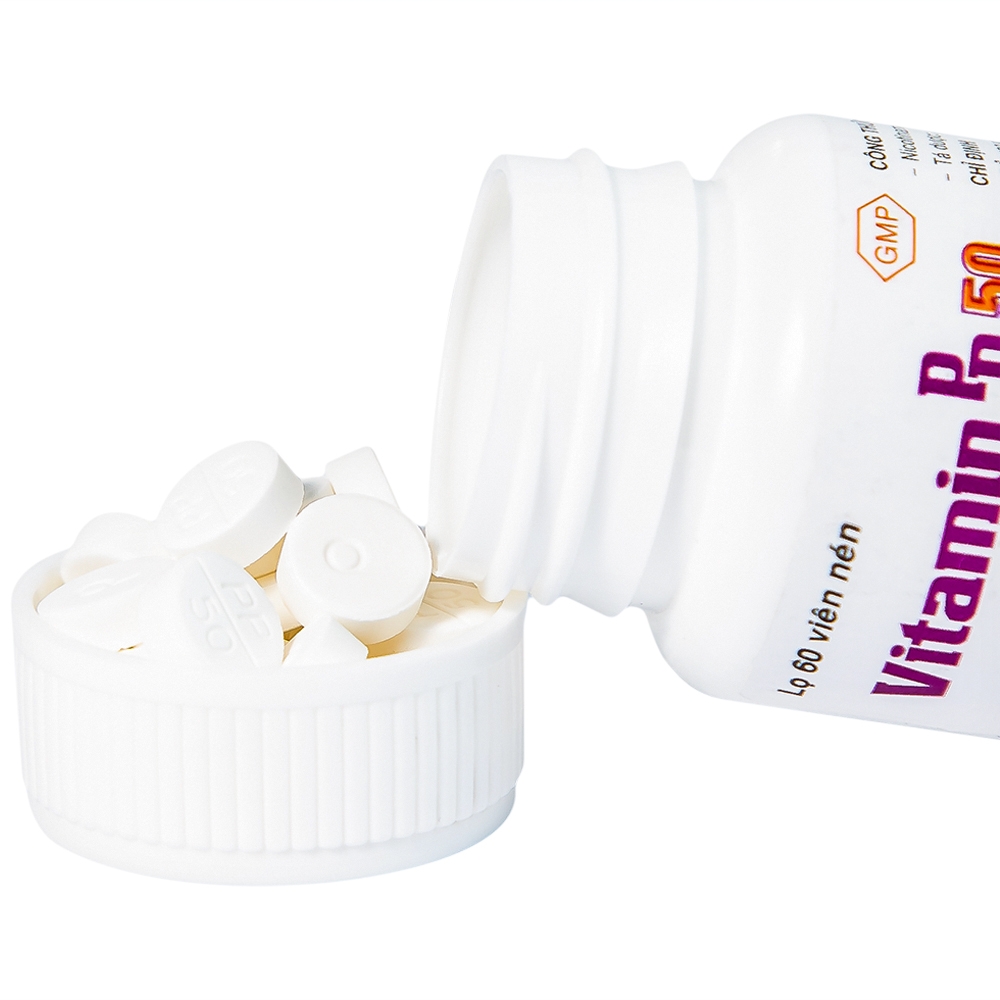 Hình ảnh Thuốc Vitamin PP 50mg Pharmedic phòng ngừa và điều trị bệnh pellagra (60 viên)