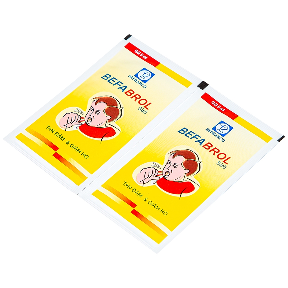 Hình ảnh Siro Befabrol 15mg Bepharco tiêu chất nhầy đường hô hấp (20 gói x 5ml)