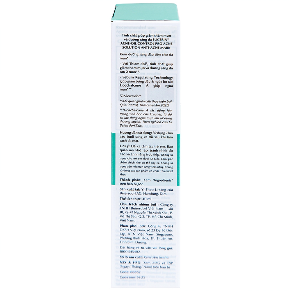 Hình ảnh Tinh chất Eucerin Acne-Oil Control Pro Acne Solution Anti-Acne Mark giảm thâm mụn, dưỡng sáng da (40ml)
