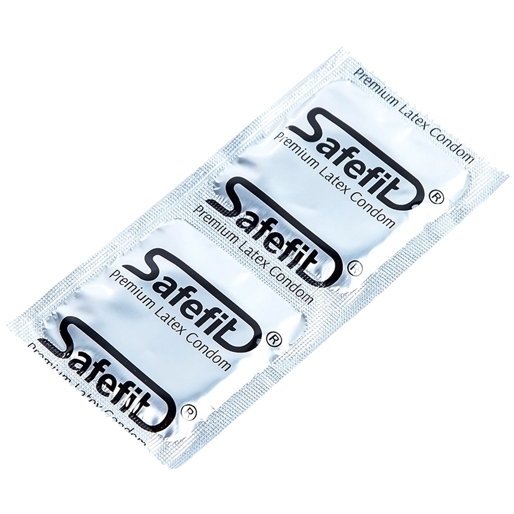 Hình ảnh Bao cao su Safefit Dots Long Lasting S52 có vòng gân, hạt nổi, thắt chống tuột (12 cái)