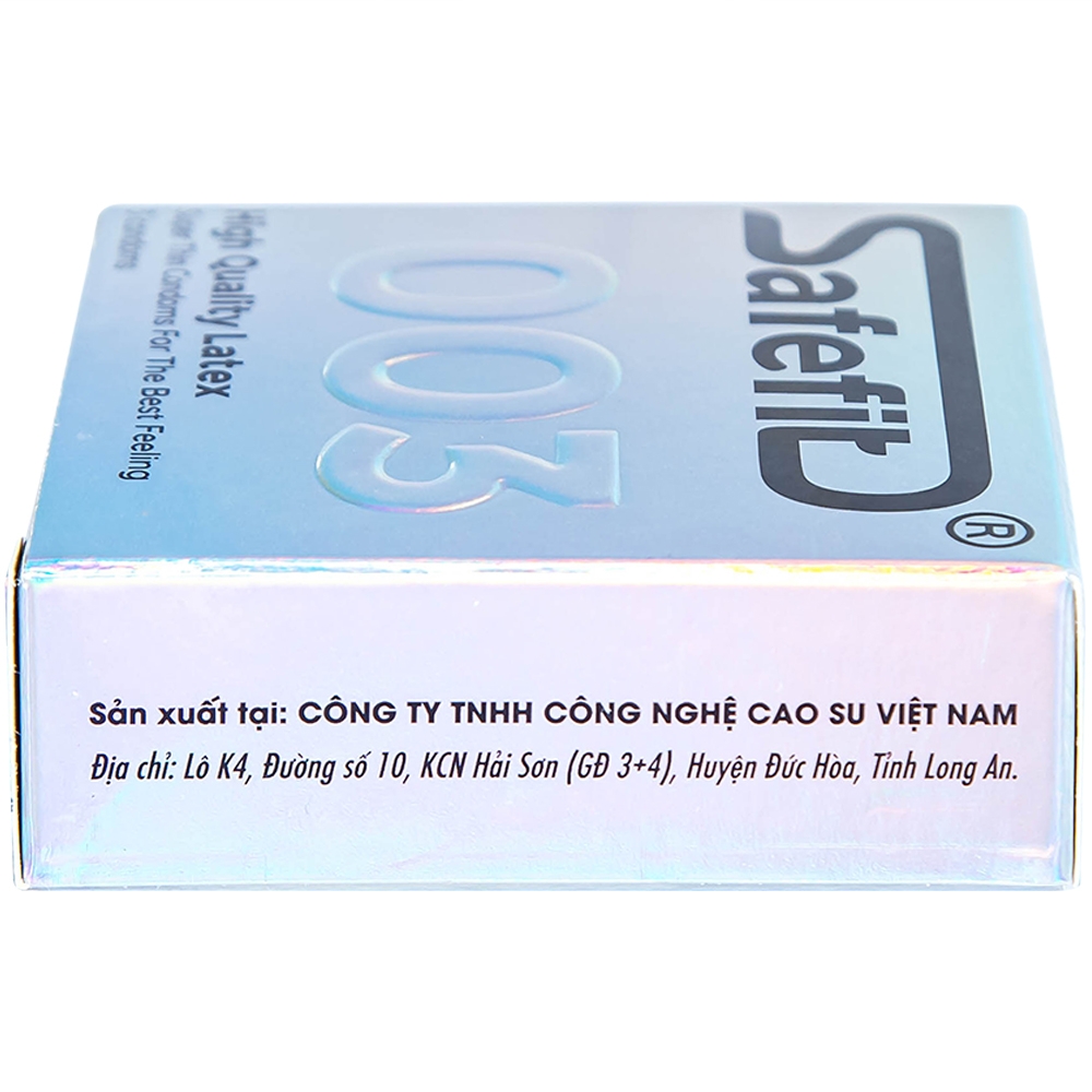 Hình ảnh Bao cao su Safefit 003 S52 siêu mỏng, không gây dị ứng, nhiều chất bôi trơn (3 cái)