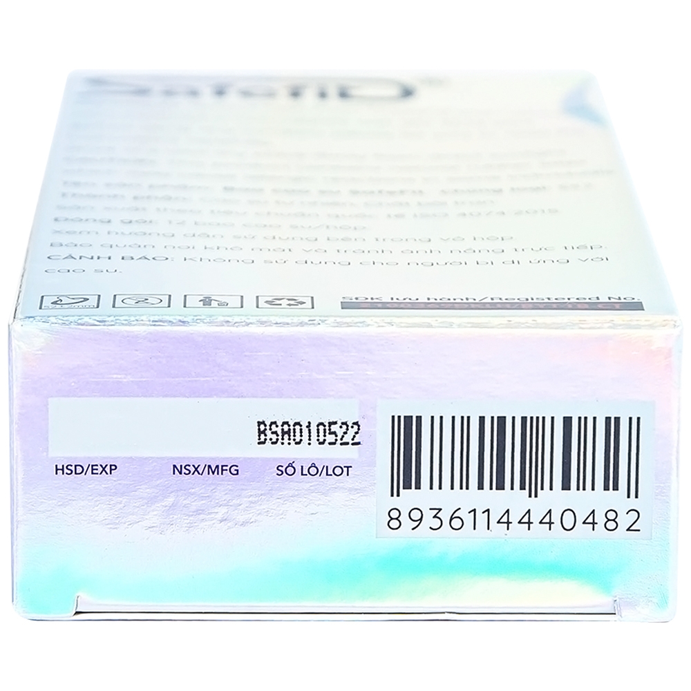 Hình ảnh Bao cao su Safefit 003 S52 siêu mỏng, không gây kích ứng, có chất bôi trơn (12 cái) 