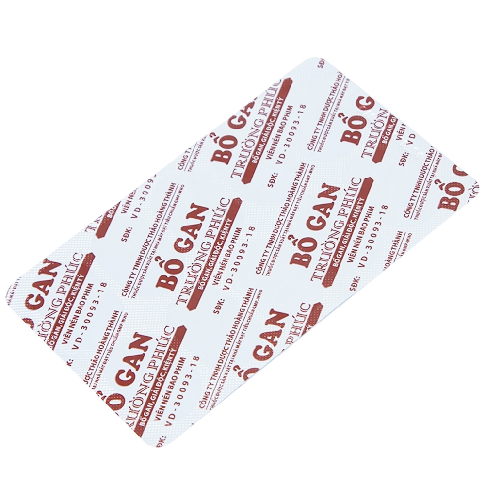 Hình ảnh Thuốc Bổ Gan Trường Phúc giải độc gan, chống dị ứng, mày đay, lở ngứa (3 vỉ x 10 viên)