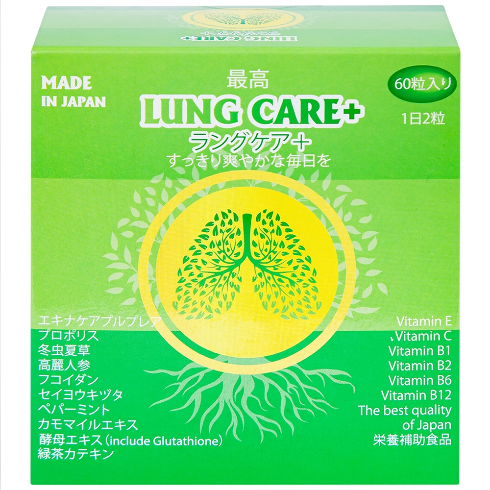 Hình ảnh Viên uống Lung Care+ Jpanwell hỗ trợ hệ hô hấp, giúp phổi khỏe mạnh (60 viên)