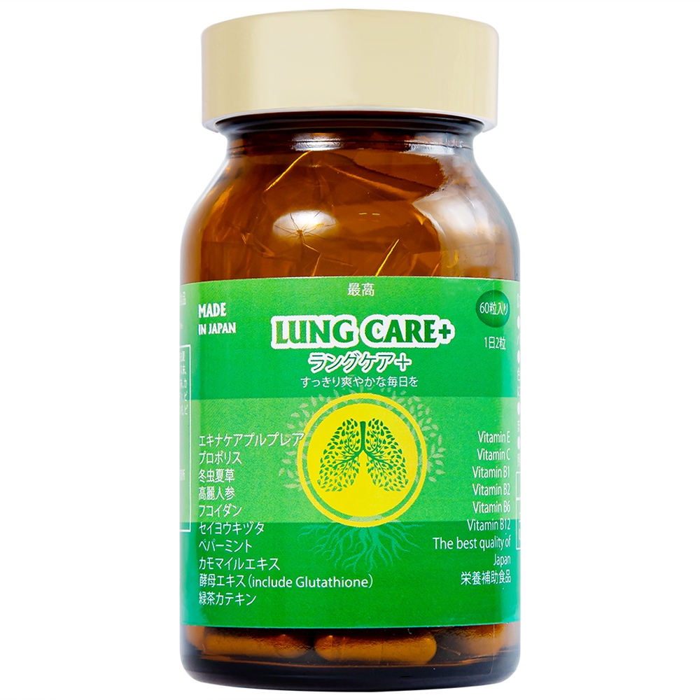 Hình ảnh Viên uống Lung Care+ Jpanwell hỗ trợ hệ hô hấp, giúp phổi khỏe mạnh (60 viên)