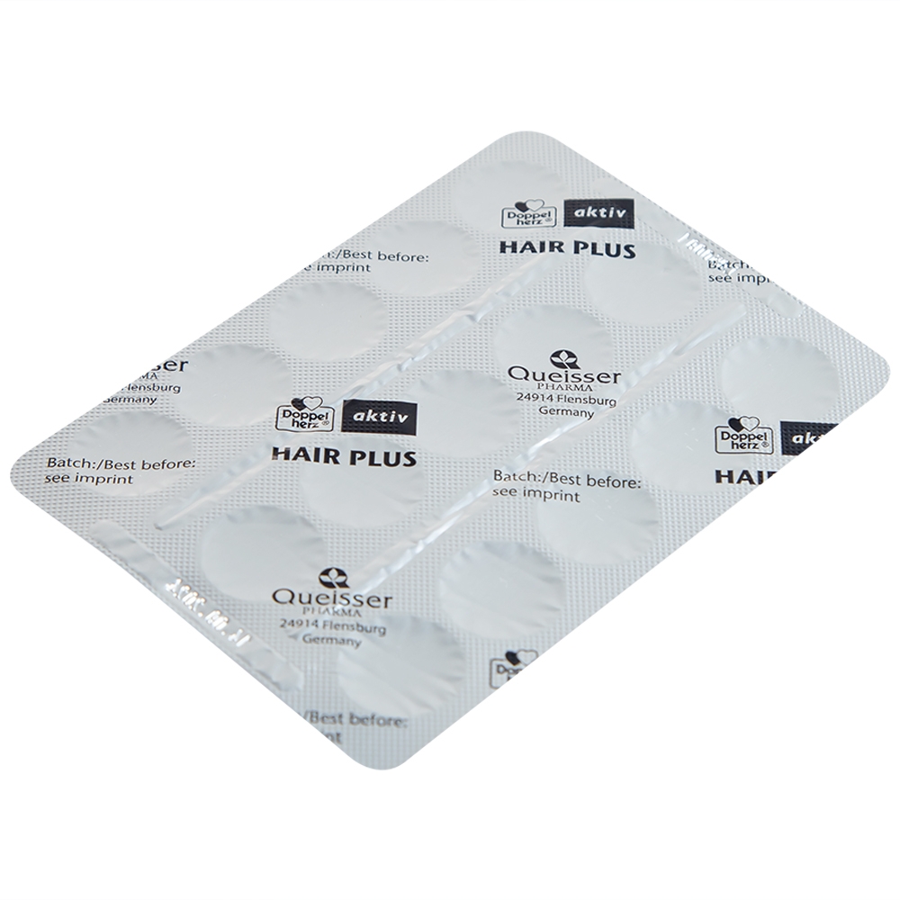 Hình ảnh Viên uống Hair Plus Doppelherz Aktiv bổ sung vitamin và khoáng chất (2 vỉ x 15 viên)