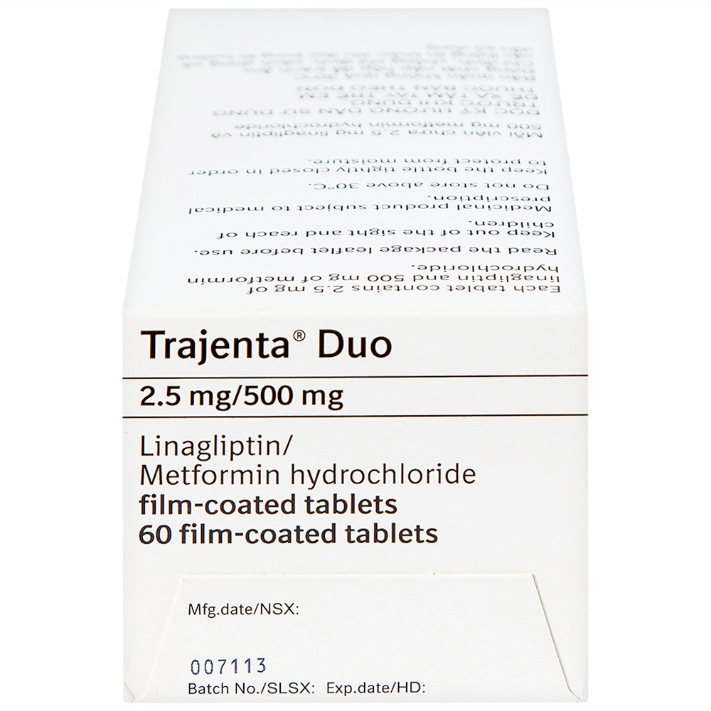 Hình ảnh Thuốc Trajenta Duo 2.5mg/500mg Boehringer điều trị đái tháo đường típ 2 (60 viên)