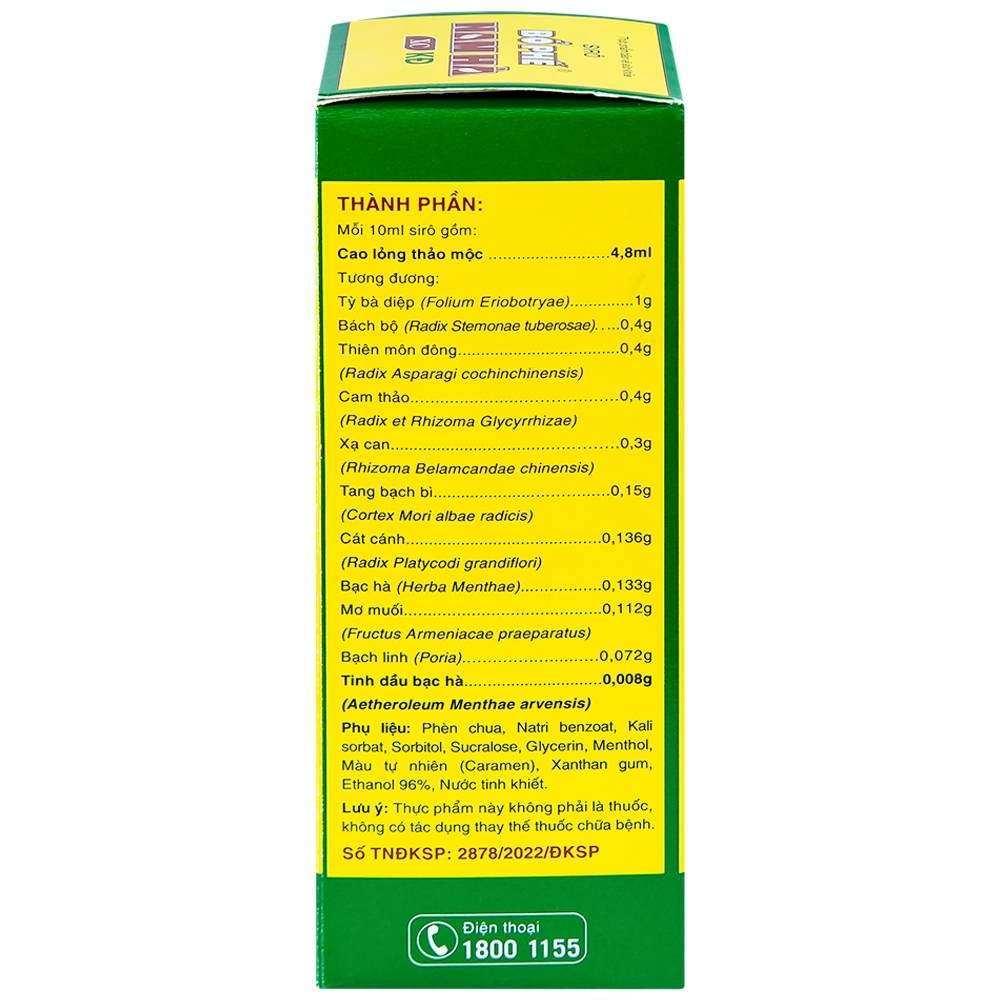 Hình ảnh Siro Bổ Phế Nam Hà XC KĐ giúp giảm ho, giảm đờm (125ml)