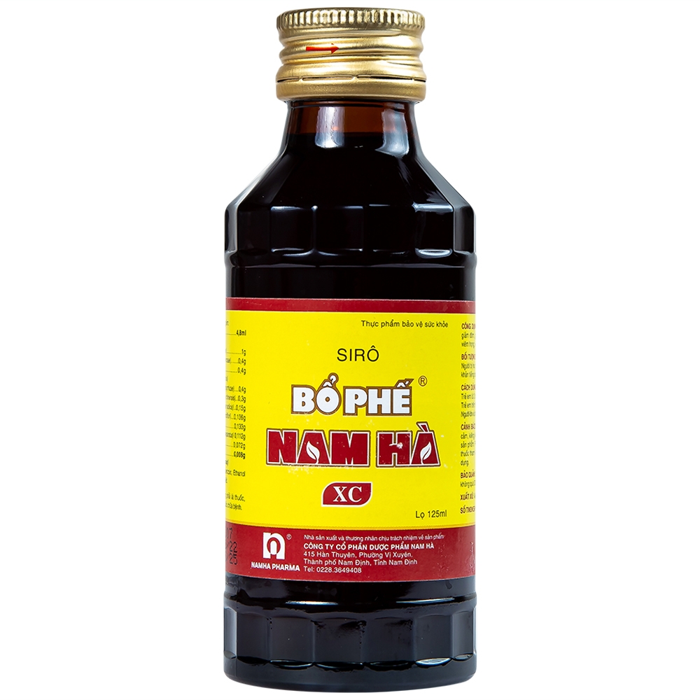 Hình ảnh Siro Bổ Phế Nam Hà XC giảm ho, giảm đờm, đau rát họng, khàn tiếng do viêm họng (125ml)
