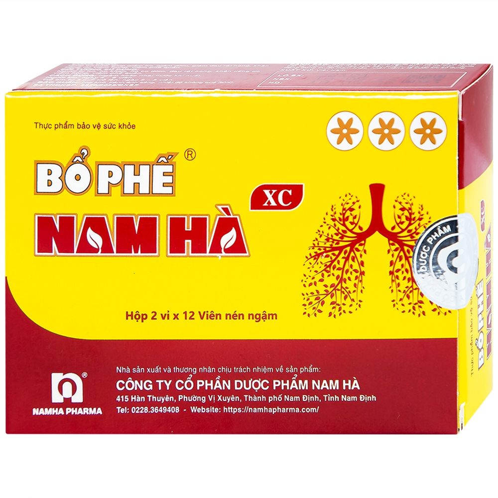 Hình ảnh Viên ngậm Bổ Phế Nam Hà XC giảm ho, giảm đờm, đau rát họng (125ml)