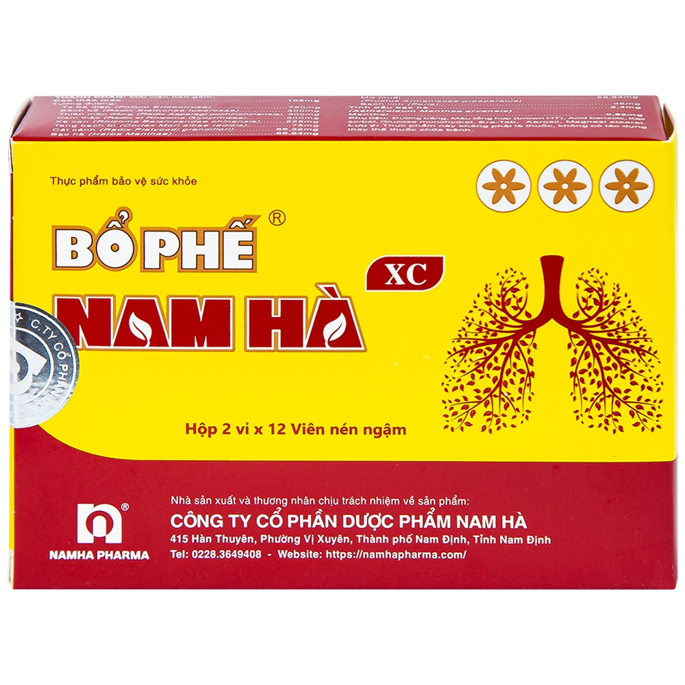 Hình ảnh Viên ngậm Bổ Phế Nam Hà XC giảm ho, giảm đờm, đau rát họng (125ml)