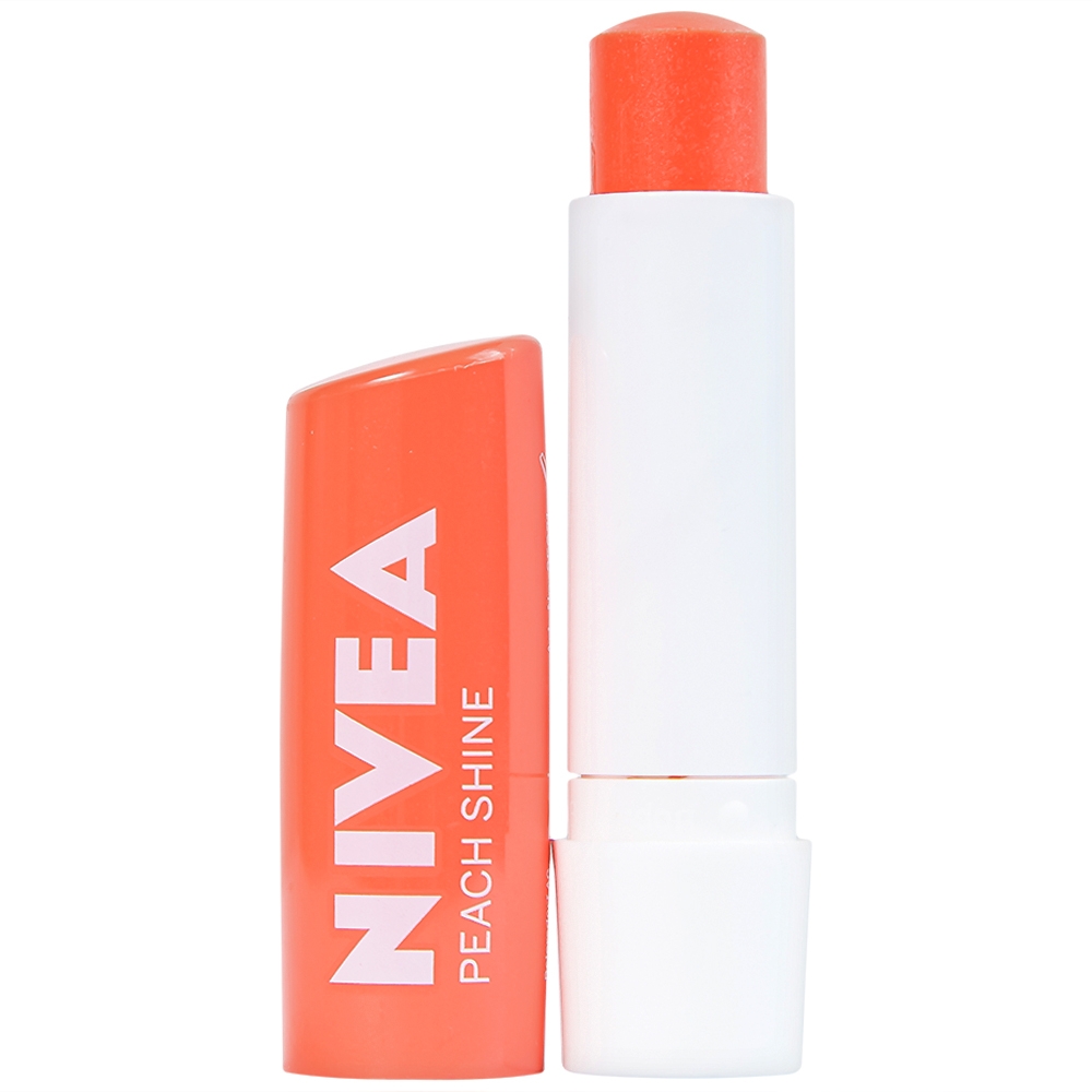 Hình ảnh Son dưỡng ẩm chuyên sâu Nivea Peach Shine không thâm môi, không chứa chì (4.8g)