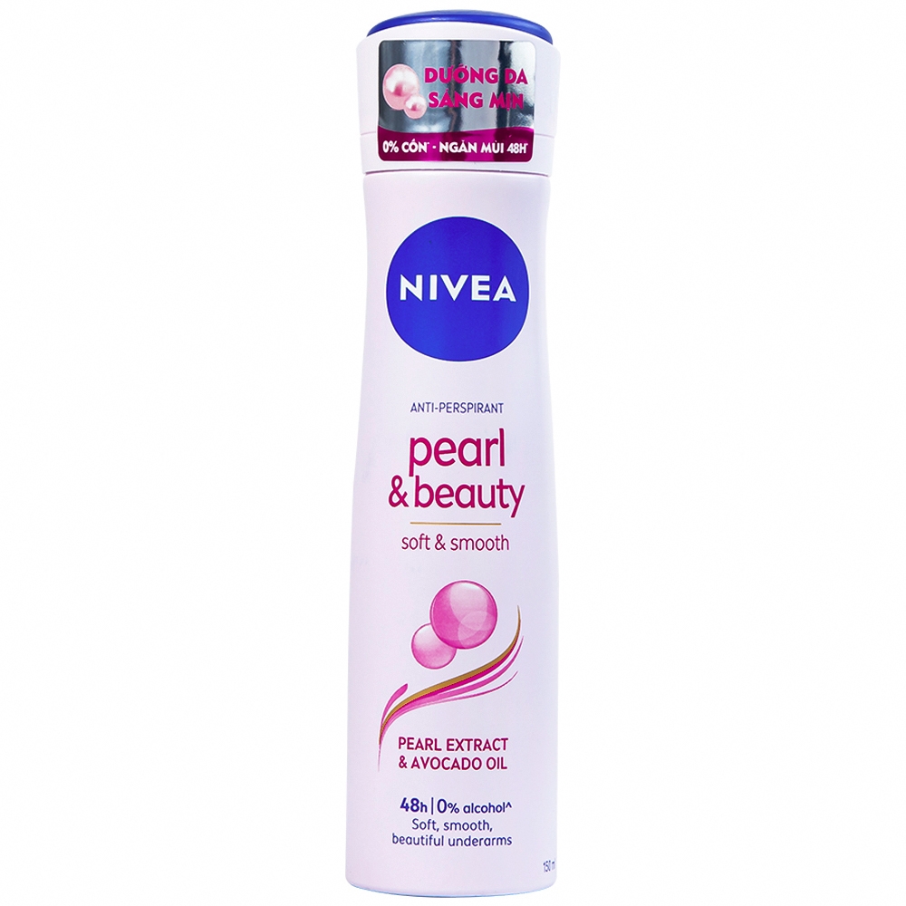 Hình ảnh Xịt khử mùi Nivea Anti-Perspirant Pearl And Beauty giảm tiết mồ hôi, ngăn mùi đến 48h (150ml) 